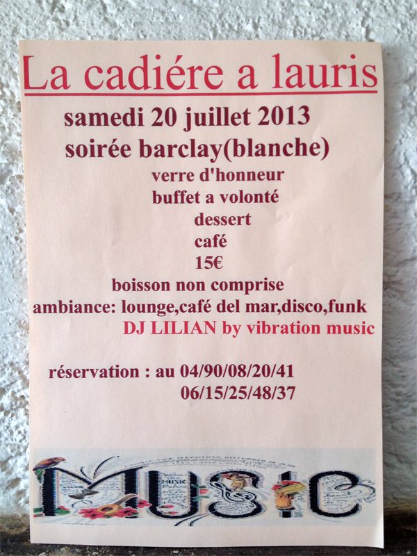 Affiche Soirée blanche